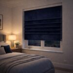 Luxe Velvet Roman Blind - Midnight Blue - Image 2